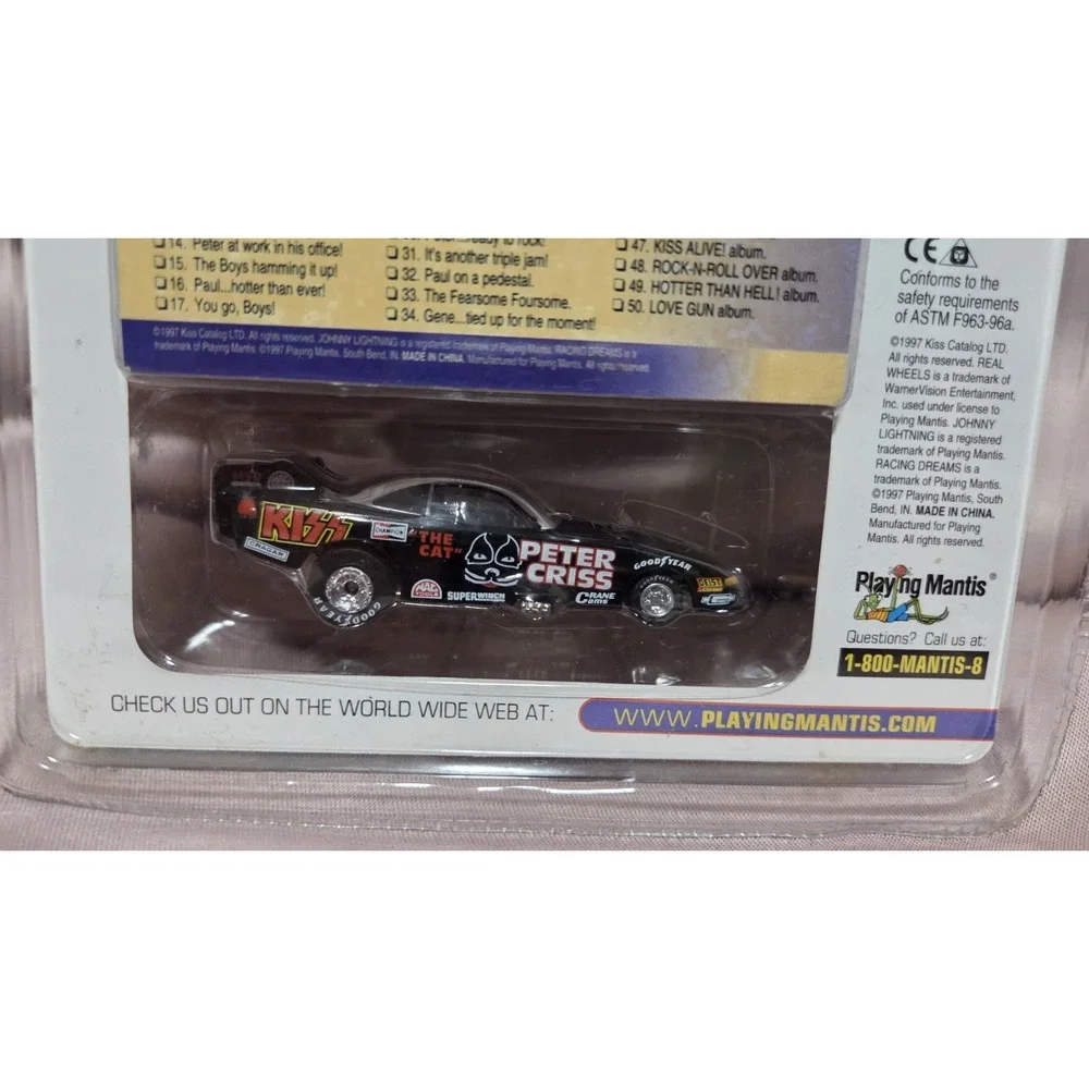KISS Johnny Lightning Peter Criss Die-Cast Car #33 w/Trading Card 1997 - Picture 3 of 5